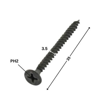 1 x Vis pour plaque de plâtre GFD Acier phosphate 3.5X35