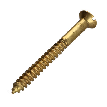 1 x Vis bois Laiton Tête fraisée Fendue 6X60