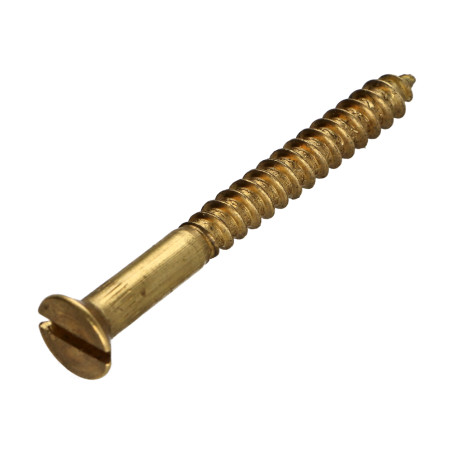 1 x Vis bois Laiton Tête fraisée Fendue 5X60