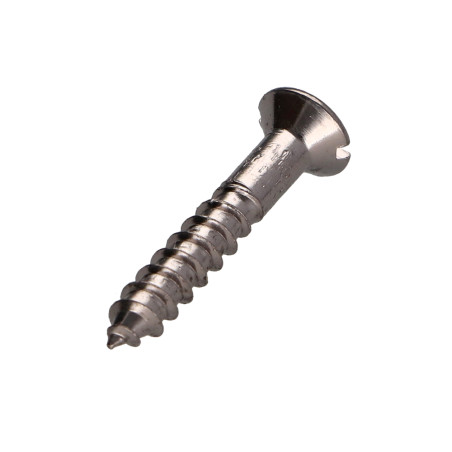1 x Vis bois Laiton chrome Tête fraisée Fendue 4X20