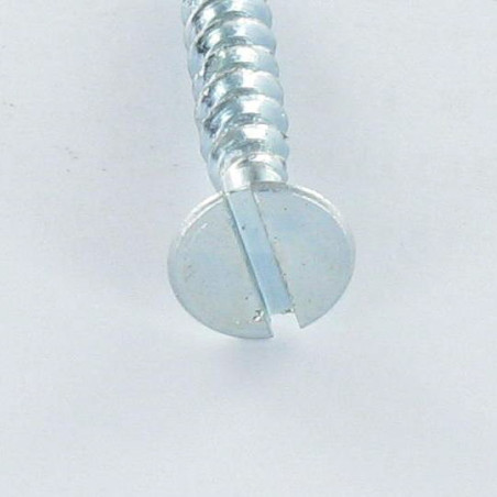 1 x VBA Vis bois agglo Tête fraisée Fendue 3.5X12 Acier zingué