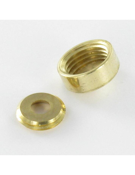 1 x Rosace conique ou cache vis (1 rosace et 1 cuvette de vis) Laiton Diamètre 25 Pour Vis M8