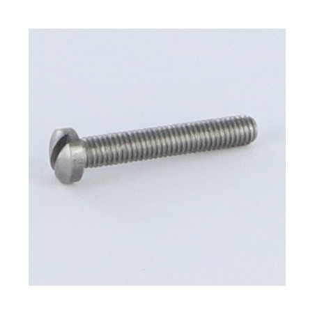 1 x Vis métaux tête cylindrique bombée large Fendue M2.5X12 Acier brut microvis