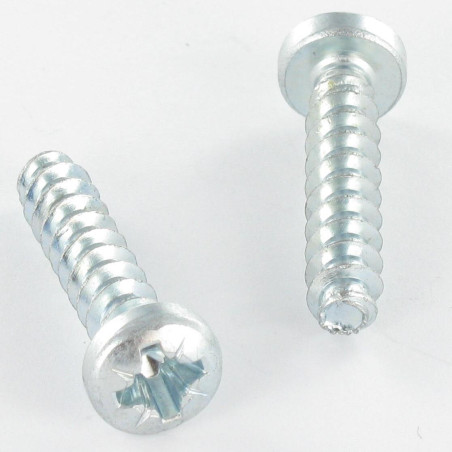 1 x Vis pvc Tête cylindrique TC Pozi 6X29 Filet 40 Degrès Acier zingué