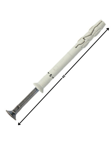 1 x Cheville à frapper clou-vis Acier zingué 5X40