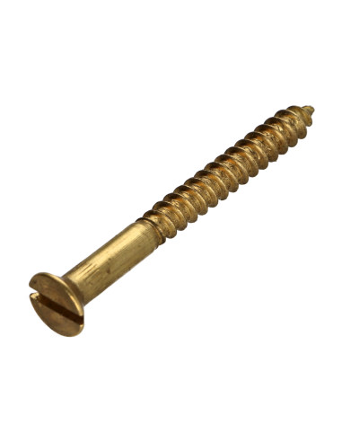 1 x Vis bois Laiton Tête fraisée Fendue 6X80