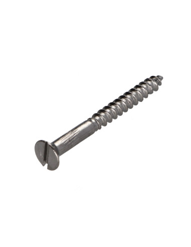 1 x Vis bois Laiton chrome Tête fraisée Fendue...