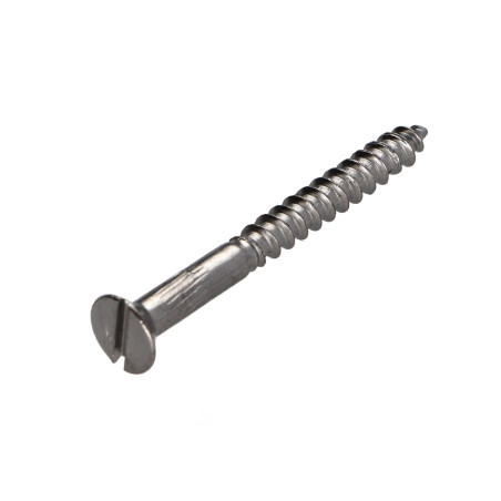 1 x Vis bois Laiton chrome Tête fraisée Fendue 5X35