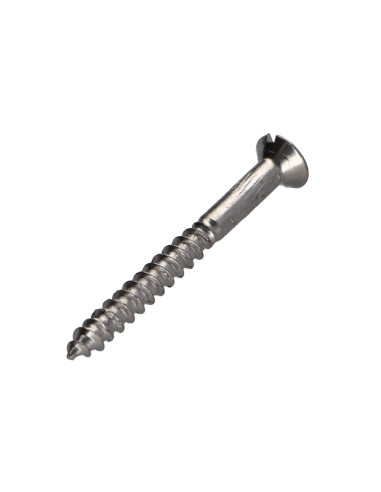 1 x Vis bois Laiton chrome Tête fraisée Fendue...