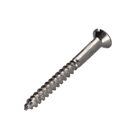 1 x Vis bois Laiton chrome Tête fraisée Fendue 5X35