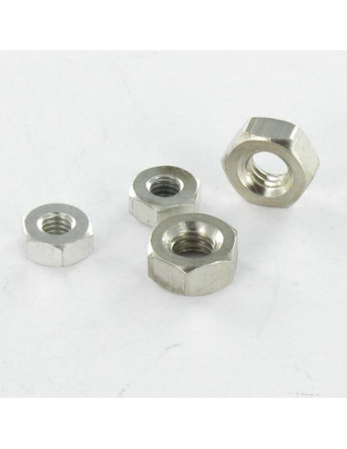1 x Ecrou Laiton chrome Hexagonal HU M6