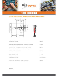 Cheville DUOBLADE Fischer Avec Crochet DROIT 2