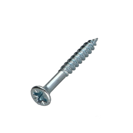 1 x VBA3 Tête fraisée Pozi 4X35 Filetage partiel Acier zingué