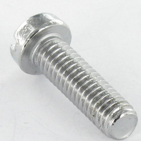 1 x Vis métaux Laiton nickelé Tête cylindrique TC Fendue M6X35 10 MICRONS