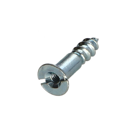 1 x Vis bois Acier zingué 4.5X25 Percée et taraudée M3 Pas de 60