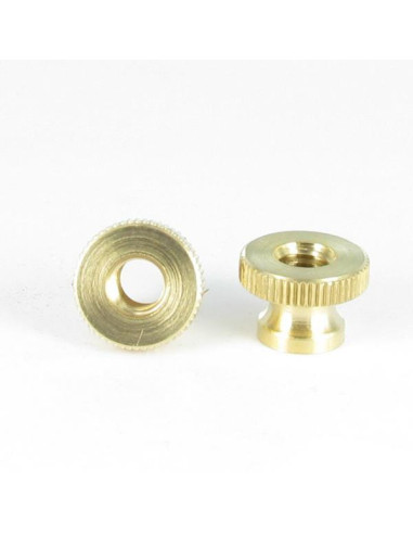 1 x Ecrou Moletée Laiton M12 25X17 EMM