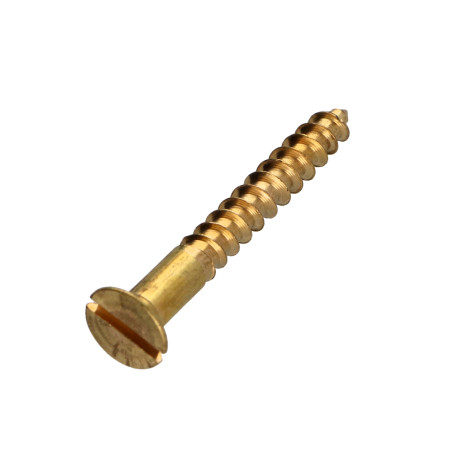 1 x Vis bois Laiton Tête fraisée Fendue 3X30 microvis