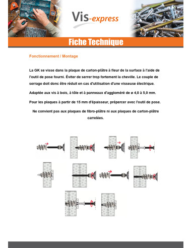 1 x Cheville Nylon Fischer GK