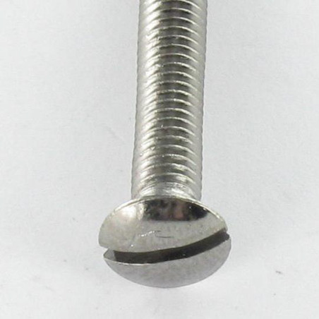 1 x Vis métaux Laiton chrome Tête fraisée bombée TFB Fendue M4X16