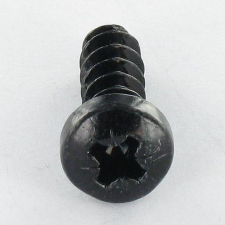 1 x Vis pvc Tête cylindrique bombée TCB Pozi N°2 5X16 Acier zingué noir
