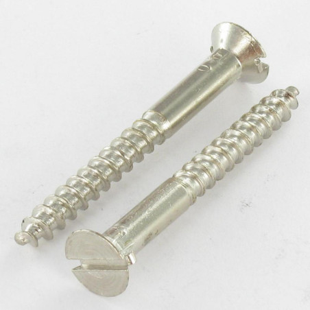 1 x Vis bois Tête fraisée Fendue 5X35 Acier chrome