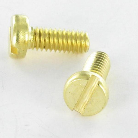 1 x Vis métaux Laiton Tête cylindrique TC Fendue M2X8 microvis