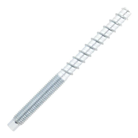 1 x Vis béton Double Filetage TORX T8 10X120 M12 Acier zingué