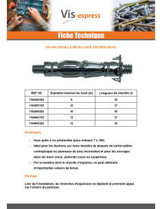 Cheville Métallique Fischer HM-PV 4X32 2