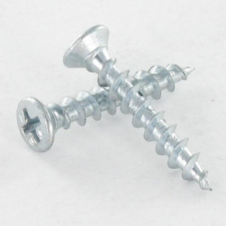 1 x Vis FERRURE/PVC Tête fraisée Phillips 4.2X45 Acier zingué RAL9016 blanc signalisation