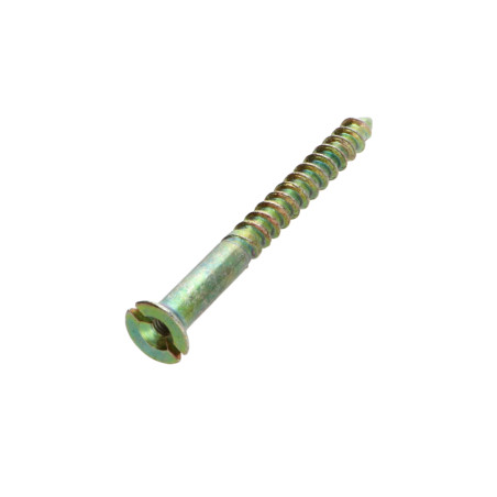1 x Vis bois Tête fraisée Fendue Percée et taraudée 6X80 Bichromaté