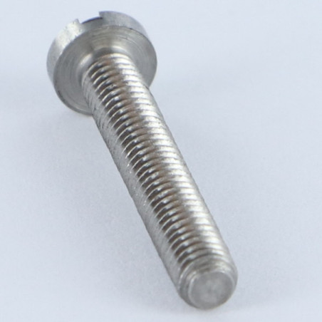 1 x Vis métaux tête cylindrique bombée large Fendue M3X4 Acier brut microvis