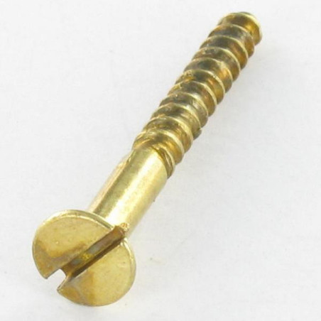 1 x Vis bois Tête fraisée Fendue 3.5X30 Acier laitonne