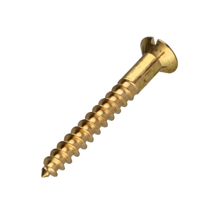 1 x Vis bois Laiton Tête fraisée Fendue 4.5X35