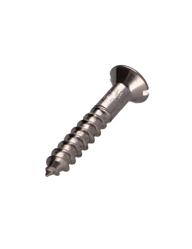 1 x Vis bois Laiton chrome Tête fraisée Fendue...