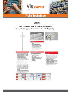 Fixation Fischer Pour ISOLANT FIF-S8/160 2