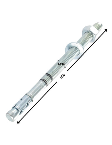 1 x Goujon Ancrage R-XPT M16X150 Acier zingué...
