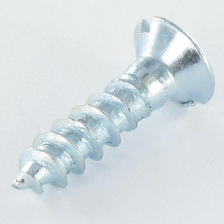 1 x Vis bois Tête fraisée Fendue 4X16 Acier zingué