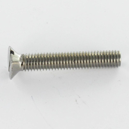 1 x Vis métaux Laiton nickelé Tête fraisée Fendue M4X50