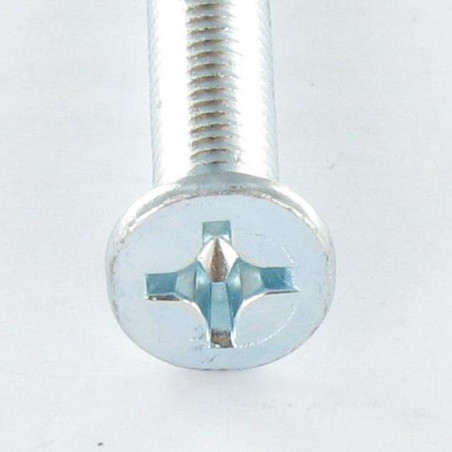 1 x Vis métaux Tête fraisée Phillips n° 2 M5X10 Acier zingué