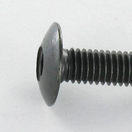 1 x Vis Poelier M5X10 Clé de 3 HC3 Acier zingué noir