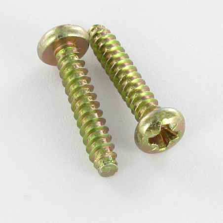 1 x Vis tôle tête cylindrique bombée large Pozi 3.5X19 Bichromaté Sans pointe