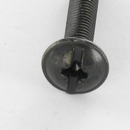 1 x Vis Poelier POZI et fendu M4X22 Acier zingué noir
