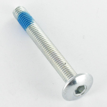 1 x Vis Poelier M6X50 Clé de 4 HC4 Acier zingué Frein filet