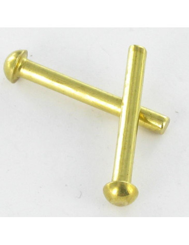 1 x Rivet à frapper Tête ronde TR 2.5X20 Laiton