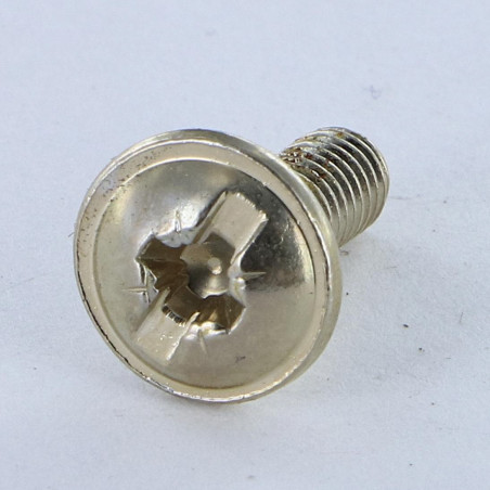 1 x Vis Poelier POZI et fendu M4X15 Acier nickelé