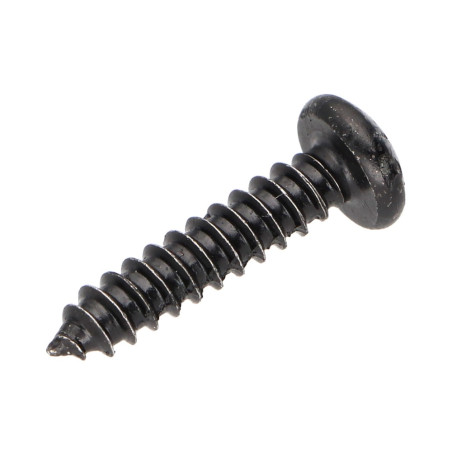 1 x Vis tôle tête cylindrique bombée large Phillips n° 2 2.9X9.5 Acier zingué noir
