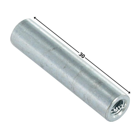 1 x Manchon Cylindrique M12X30 Diamètre Extèrieur 15 Acier zingué