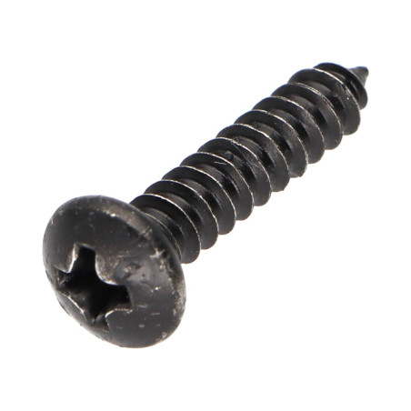 1 x Vis tôle tête cylindrique bombée large Phillips n° 2 4.8X19 Acier zingué noir