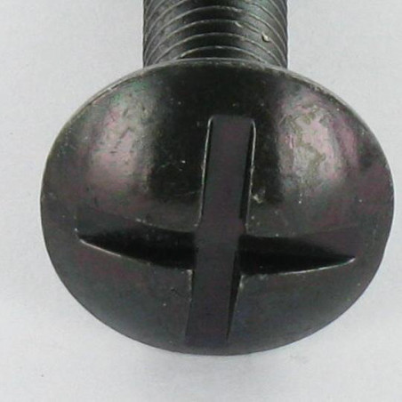1 x Vis Poelier Fendue En Croix M8X50 Acier zingué noir