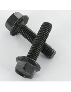 Vis métaux Tête hexagonale TH M6X16 Acier zingué noir...